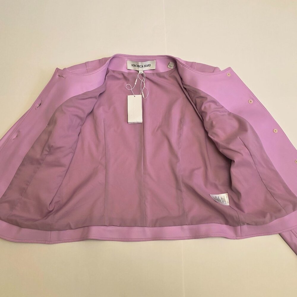 Veronica Beard Ozuna Faux Leather Crop Jacket - Picture 12 of 15